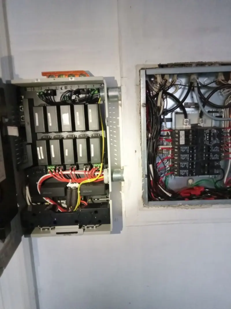 Electrical panel upgrade completed for Security Camera Wiring in Lake Forest